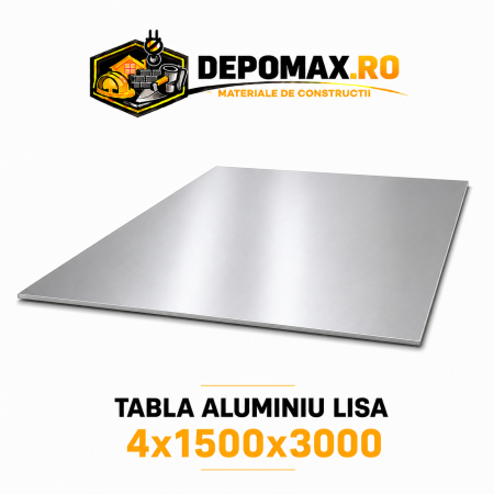 Tabla aluminiu lisa 4mm, 1500x3000mm (1050A)